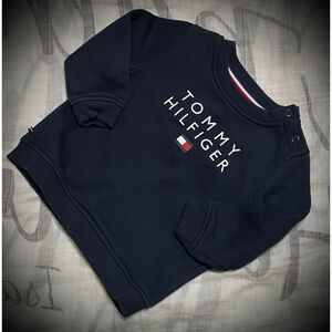 Baby TOMMY HILFIGER Sweatshirt 18 Months Navy Blue White